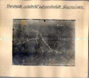 Luftbild aus dem ersten Weltkrieg/Westfront - Verlegte Gasminen