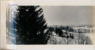 Foto eigener und russischer Stellungen zwischen dem Gut Mal Spory und dem kleinen Spory-See (linker Bildteil)