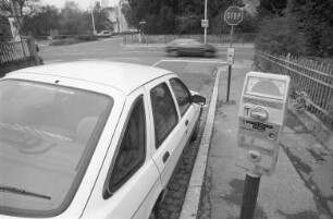 Einrichtung von zwei Parkuhren mit Parkplätzen im Schlössleweg in Durlach auf Anregung der Tierklinik Durlach