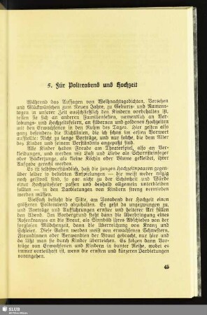 5. Für Polterabend und Hochzeit
