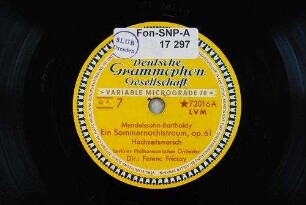 Ein Sommernachtstraum, op. 61 : Hochzeitsmarsch / Mendelssohn-Bartholdy