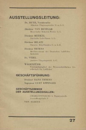 Ausstellungsleitung