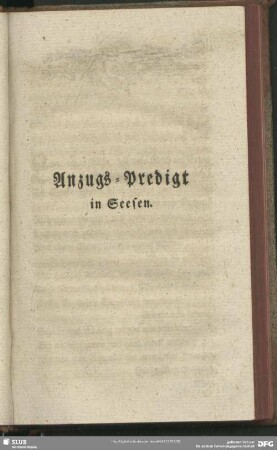 Anzugs-Predigt in Seesen