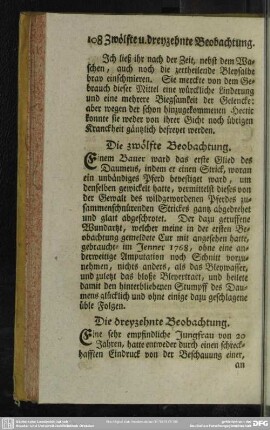 Die dreyzehnte Beobachtung