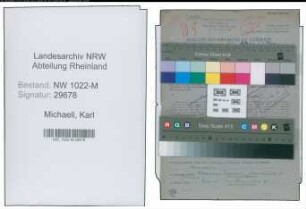 Entnazifizierung Karl Michaeli , geb. 25.08.1903 (Kaufmaennischer Angestellter)