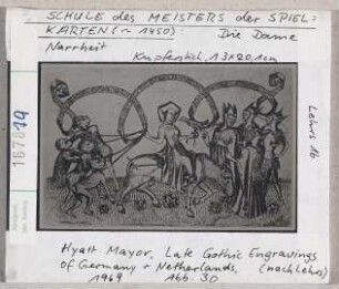 Schule des Meisters der Spielkarten. Die Dame Narrheit