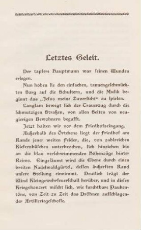 Letztes Geleit.