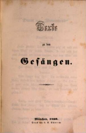 Texte zu den Gesängen [welche in den Concerten der Musikalischen Akademie in München aufgeführt wurden], 4. 1860