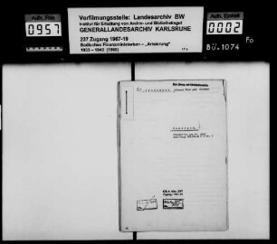 Lindemann, Isidor, Privatmann Witwe, Johanna geb. Zeimann in Mannheim Käufer: Schumachermeister Valerian Grzokowski Ehefrau Rosa Franziska geb. Gehring in Mannheim Lagerbuch-Nr. 2601 Mannheim