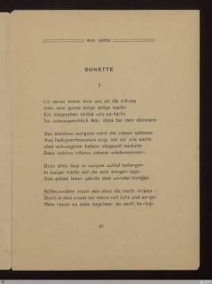 Sonette I : [SW XV: keine Sigle]; [SW XV, S. 63/142] / Willem Kloos