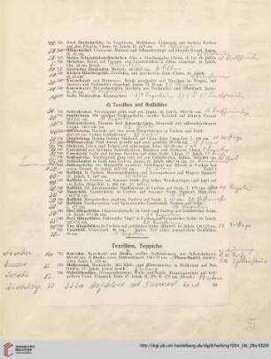 d) Textilien und Rollbilder (Nr. 330-351)