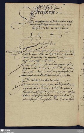 Freybergk. Diesem der erforderten Rähte bedencken nach hatt Hertzogk Moritz wiederumb einen Landtag gehalten, den 28. Octob. Anno 1546.