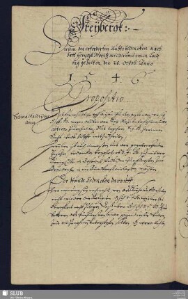 Freybergk. Diesem der erforderten Rähte bedencken nach hatt Hertzogk Moritz wiederumb einen Landtag gehalten, den 28. Octob. Anno 1546.