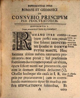 Dissertatio Ivris Pvblici De Matrimoniis Principvm Per Procvratores