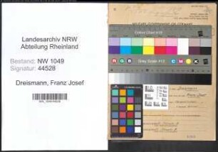 Entnazifizierung Franz Josef Dreismann , geb. 03.05.1916 (Ingenieur)