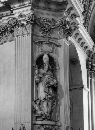 Sankt Augustinus : Sankt Augustinus (1686/1700). Tegernsee (Kreis Miesbach), Sankt Quirin, nordwestlicher Vierungspfeiler