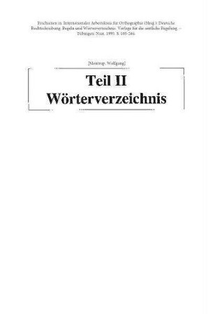 Wörterverzeichnis