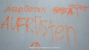 ABRÜSTEN STATT AUFRÜSTEN | {ANARCHIE-A}