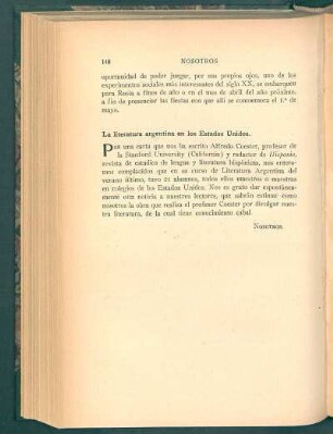 La literatura argentina en los Estados Unidos