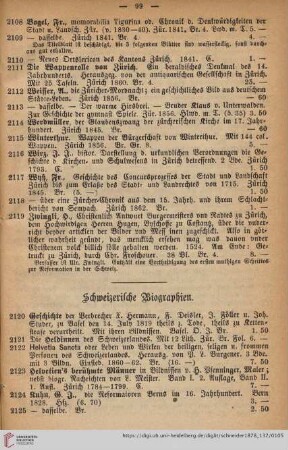 Schweizerische Biographien (Nr. 2120 - 2576)
