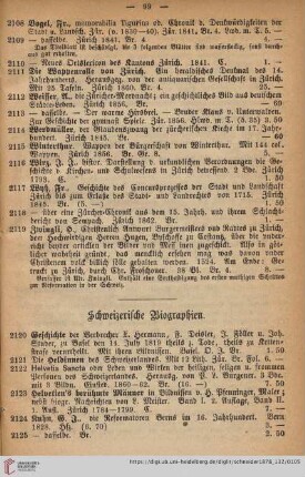 Schweizerische Biographien (Nr. 2120 - 2576)