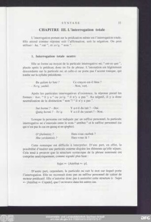 Chapitre III. L'interrogation totale