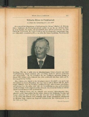 Wilhelm Ehlers in Dankbarkeit