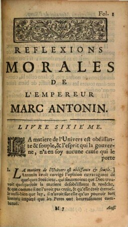 Reflexions Morales De L'Empereur Marc Antonin, 2