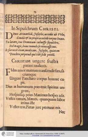 In Sepulchrum Christi