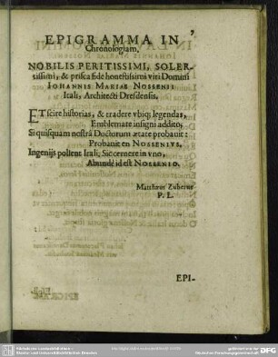 Epigramma In Chronologiam