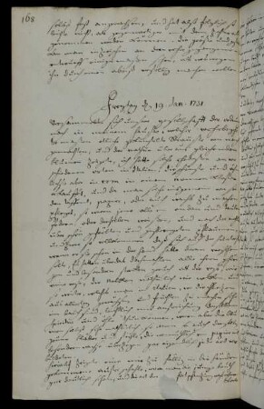 Freytag d 19. Jan. 1731