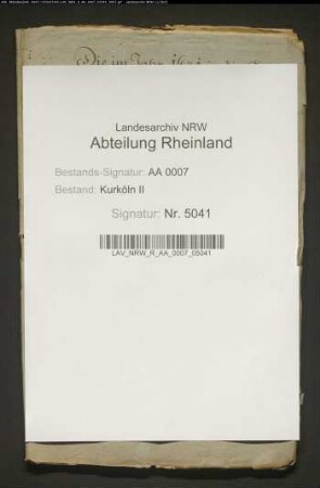 Nachforschungen nach dem 1631 nach Köln geflüchteten westfälischen Archiv; mit Repertorium der geflüchteten Archivalien