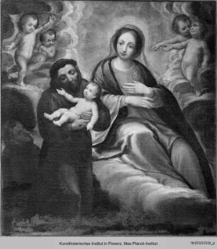 Die Madonna in der Glorie mit dem Heiligen Franziskus