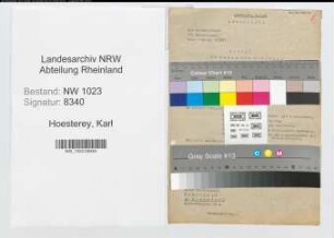 Entnazifizierung Karl Hoesterey , geb. 24.06.1902 ()