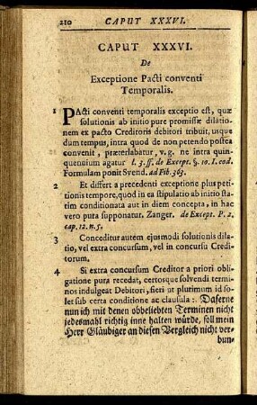 Caput XXXVI. De Exceptione Pacti conventi Temporalis. - Caput XL. De Exceptione Cessionis Bonorum.