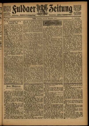 Ausgabe vom Dienstag, den 24. November 1903.