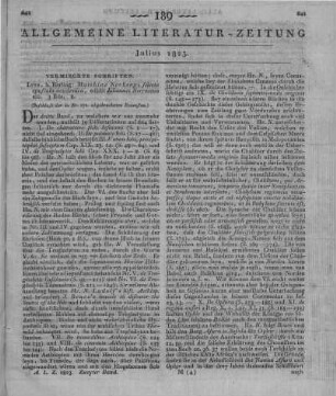 Norberg, M: Selecta opuscula academica. P. 1-3. Ed. v. J. Normann. Lund: Berling 1817-19 (Beschluss der in Nr. 172 abgebrochenen Rezension)