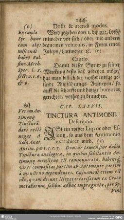 Cap. LXXVII. Tinctura Antimonii
