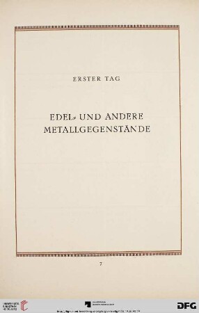 Erster Tag (Nr. 1-196)