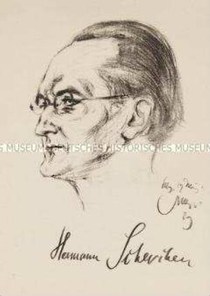 Bildnis des Musikers Hermann Scherchen