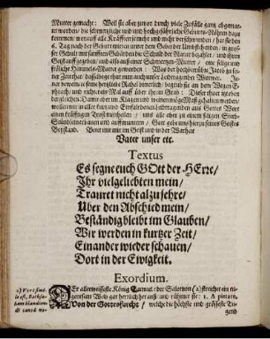 Textus Exordium