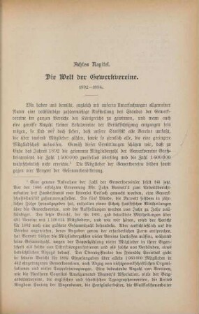 Achtes Kapitel. Die Welt der Gewerkvereine. 1892-1894