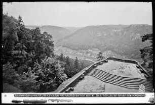 Belvedere-Aussicht bei Elbleiten, Blick gegen Niedergrund