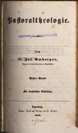 Pastoraltheologie, 1