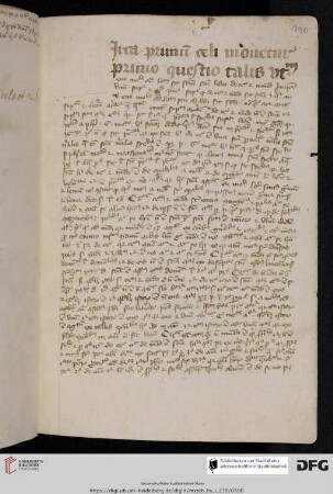 Quaestiones super Aristotelis libros De caelo et mundo (Fortsetzung auf 292r)