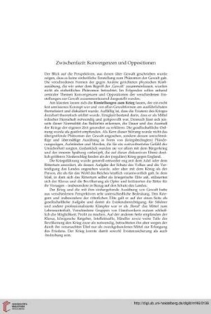 Zwischenfazit: Konvergenzen und Oppositionen