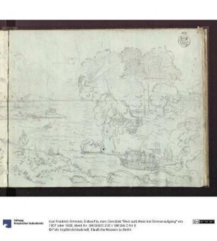 Entwurf zu dem Gemälde "Blick aufs Meer bei Sonnenaufgang" von 1807 oder 1808