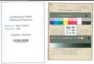 Entnazifizierung Richard Alsleben , geb. 05.02.1904 (Zollsekretaer)