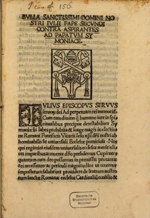 Bulla contra aspirantes ad Papatum simoniace : Cum tam divino humano iure