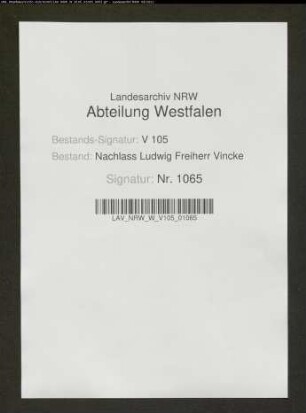 Handschriftliche Exzerpte Kochendörffers aus Vinckes Tagebüchern